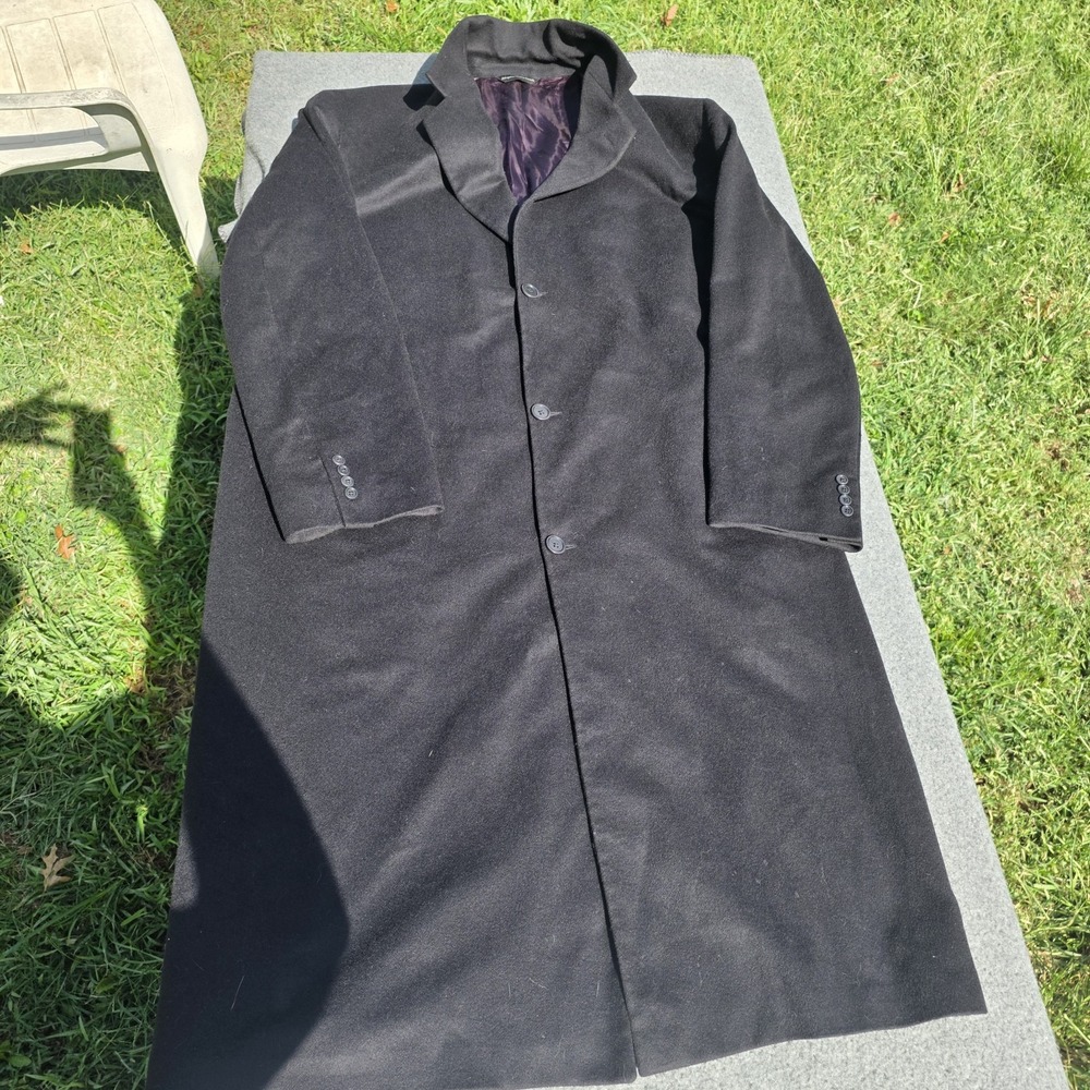 Tom James Pure Cashmere Trench Coat 2xl (58inch Chest) E2